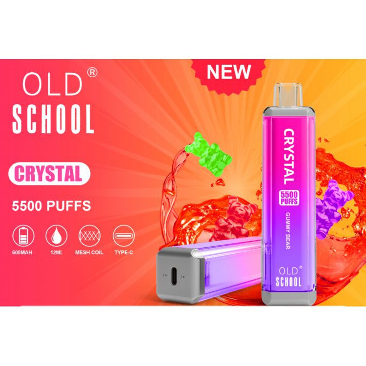 Crystal 5500 puffs vape indiúscartha